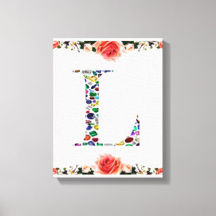Initiaal L Canvas Afdruk