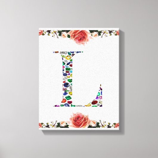Initiaal L Canvas Afdruk (Voorkant)