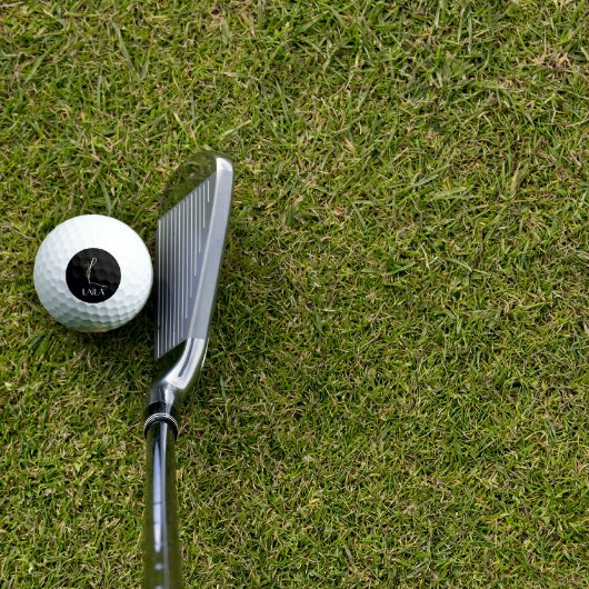 Initiaal L kalligrafie monogram bloem Golfballen