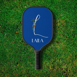 Initiaal L kalligrafie monogram bloem Pickleball Paddle