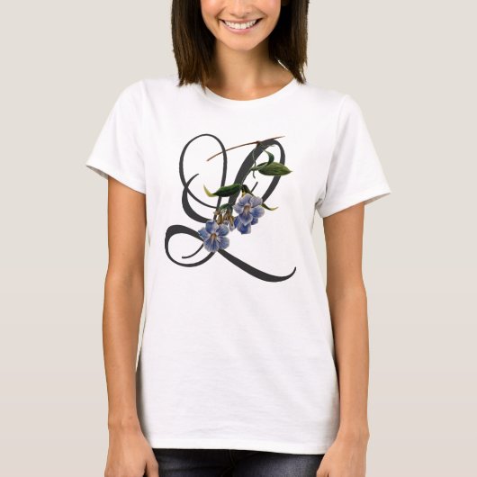Initiaal L,  Laurel Clockvine T-Shirt (Voorkant)