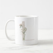 Initiaal L met zacht gekleurde bloemkool Koffie-Mo Koffiemok (Links)