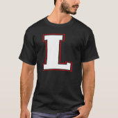 Initiaal L Monogram L Letter L Capital Alphabet T-shirt (Voorkant)