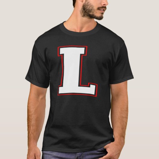 Initiaal L Monogram L Letter L Capital Alphabet T-shirt (Voorkant)