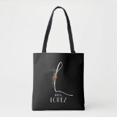 Initiaal L monogram waterverf rode docent Tote Bag (Voorkant)