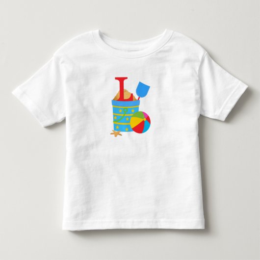Initiaal L - Toddler Fine Jersey T-Shirt (Voorkant)