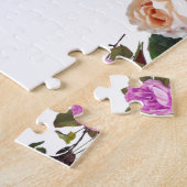 Initiaal Letter A met Edelsteen Bloemmonogram Legpuzzel (Zijkant)