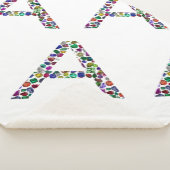 Initiaal Letter A met Edelsteen Bloemmonogram Sherpa Deken (3/4)