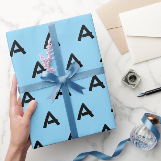 Initiaal Letter A Monogram Modern Cadeaupapier (Geschenken)