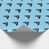 Initiaal Letter A Monogram Modern Cadeaupapier (Hoek)