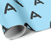 Initiaal Letter A Monogram Modern Cadeaupapier (Rol Hoek)