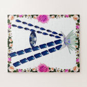 Initiaal Letter A, Monogram Modern Stijlvol Trendy Legpuzzel (Horizontaal)