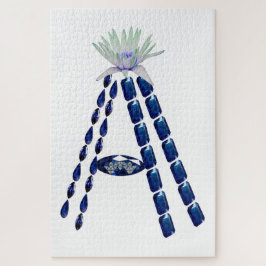 Initiaal Letter A, Monogram Modern Stijlvol Trendy Legpuzzel