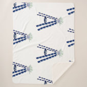 Initiaal Letter A, Monogram Modern Stijlvol Trendy Sherpa Deken (Voorkant)