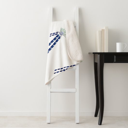 Initiaal Letter A, Monogram Modern Stijlvol Trendy Sherpa Deken (In situ)