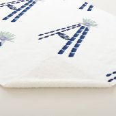 Initiaal Letter A, Monogram Modern Stijlvol Trendy Sherpa Deken (3/4)