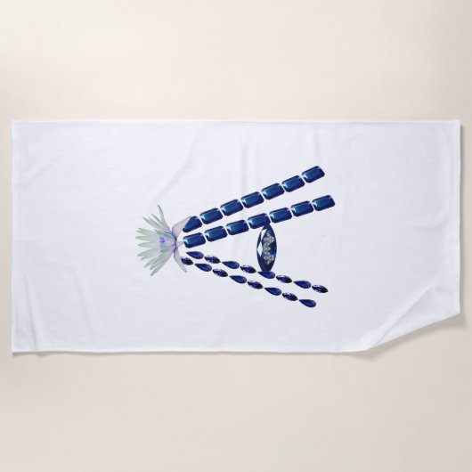 Initiaal Letter A, Monogram Modern Stijlvol Trendy Strandlaken (Voorkant)