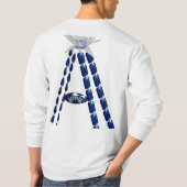 Initiaal Letter A, Monogram Modern Stijlvol Trendy T-shirt (Achterkant)