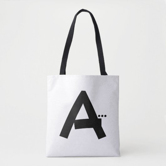 Initiaal Letter A Monogram Tas (Voorkant)