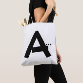 Initiaal Letter A Monogram Tas (Dichtbij)