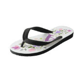 Initiaal Letter A Plus Floral Design Kinder Teenslippers (Schuin)