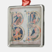 Initiaal letter 'B' Beatus vir - Gezegend is de Metalen Ornament (Links)
