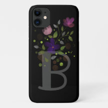 Initiaal Letter B Plus Floral Design
