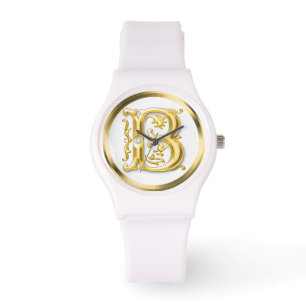 Initiaal Letter B Stijlvolle Girly Designer Horloge