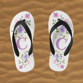 Initiaal Letter C Plus Floral Design Kinder Teenslippers