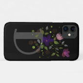 Initiaal Letter D Plus Floral Design Case-Mate iPhone Case (Achterkant (horizontaal))