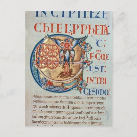 Initiaal Letter "E" Et factum est Briefkaart (Voorkant)