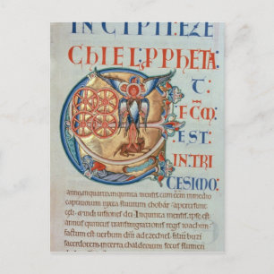 Initiaal Letter "E" Et factum est Briefkaart