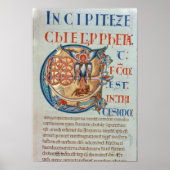 Initiaal Letter "E" Et factum est Poster (Voorkant)