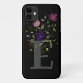 Initiaal Letter E Plus Floral Design Case-Mate iPhone Case