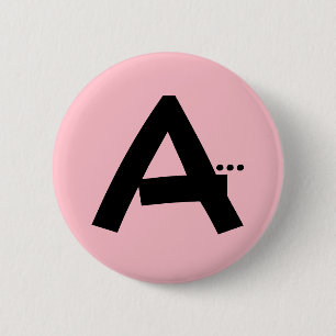 Initiaal letter een monogram moderne Button