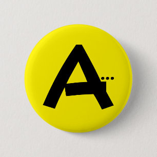 Initiaal letter een monogram moderne Button