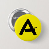 Initiaal letter een monogram moderne Button (Voorkant /achterkant)