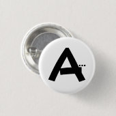 Initiaal letter een monogram moderne Button (Voorkant /achterkant)
