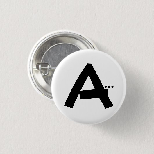 Initiaal letter een monogram moderne Button (Voorkant /achterkant)