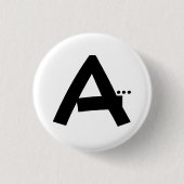 Initiaal letter een monogram moderne Button (Voorkant)
