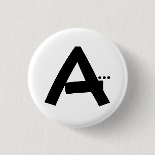 Initiaal letter een monogram moderne Button