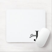 Initiaal Letter en Naam Custom Muismat (Met muis)