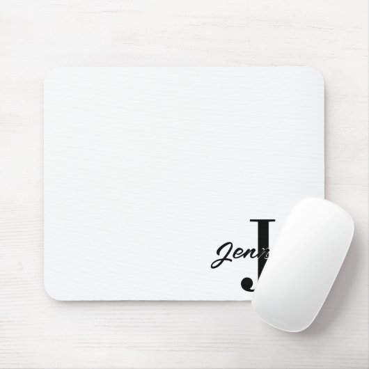 Initiaal Letter en Naam Custom Muismat (Met muis)