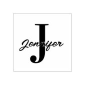 Initiaal Letter en Naam Custom Rubberstempel (Afrduk)