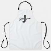 Initiaal Letter en Naam Custom Schort (Voorkant)