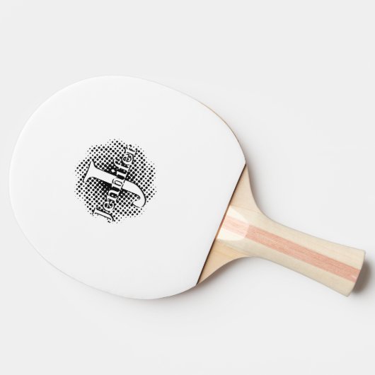 Initiaal Letter en Naam Custom Tafeltennisbatje (Zijkant)