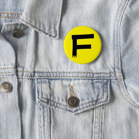 Initiaal Letter F Monogram Moderne Button (In situ)