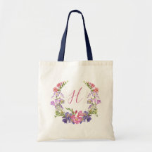 Initiaal Letter Floral Wreath Persoonlijke Canvas 
