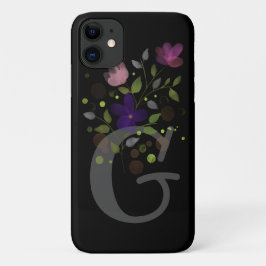 Initiaal Letter G Plus Floral Design Case-Mate iPhone Case