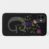 Initiaal Letter G Plus Floral Design Case-Mate iPhone Case (Achterkant (horizontaal))